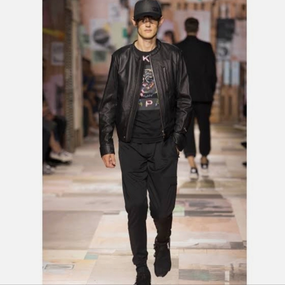 Mens Y-3 Mesh Motocycle Jacket - Picture 4 of 7